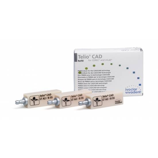 IVOCLAR - Telio CAD for CEREC and inLab LT/B 55 L  1x3 block LT