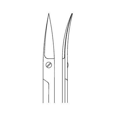 MEDIN - Nožnice na ďasno rovné 14,5 cm